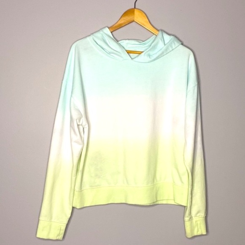 Danskin Mint to Pale Yellow Ombre Hoodie